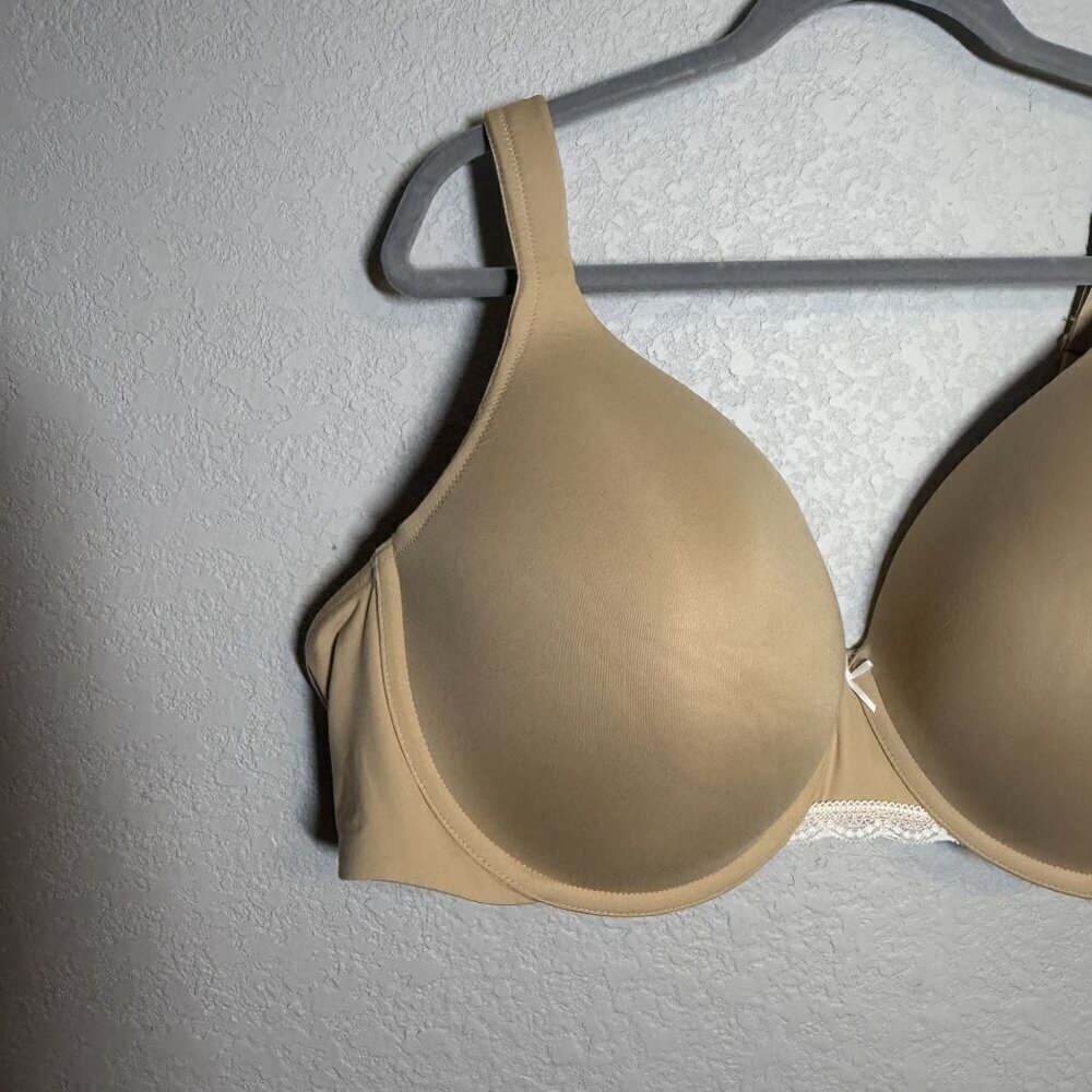 Light Beige Cacique Full Coverage Underwire Bra 50D With Lace Detail - Picture 3 of 6